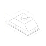 Elica 52cm ERA C Canopy Hood for 60cm Unit Stainless Steel + White | ERACIXA80