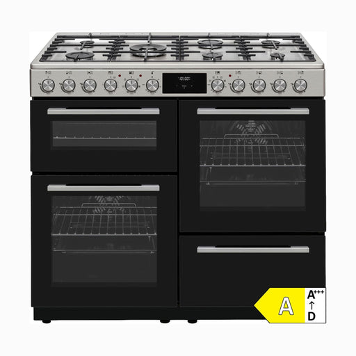 NordMende CSG100IX 100cm Freestanding 4 Cavity Range Cooker - Stainless Steel