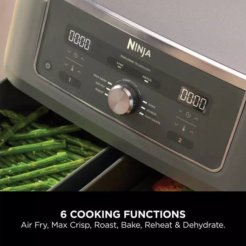 Ninja 9.5L 6-In-1 Dual Zone Air Fryer - Gun Metal Grey | DZ400UK
