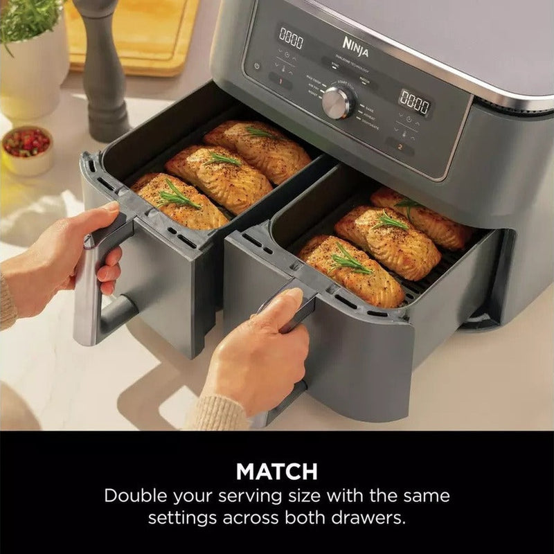 Ninja 9.5L 6-In-1 Dual Zone Air Fryer - Gun Metal Grey | DZ400UK