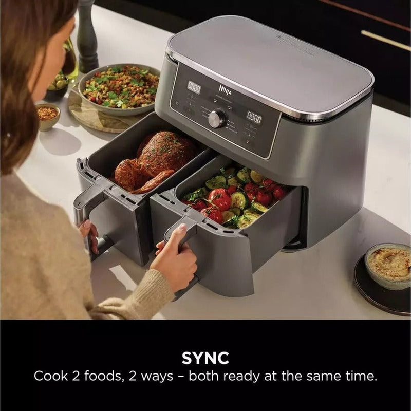 Ninja 9.5L 6-In-1 Dual Zone Air Fryer - Gun Metal Grey | DZ400UK