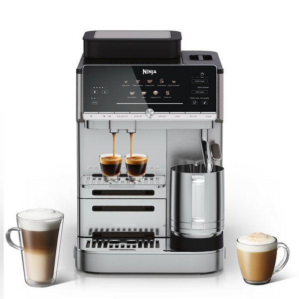 Ninja AutoBarista Bean-To-Cup Espresso Coffee Machine - Black/Stainless Steel | AE1001UK