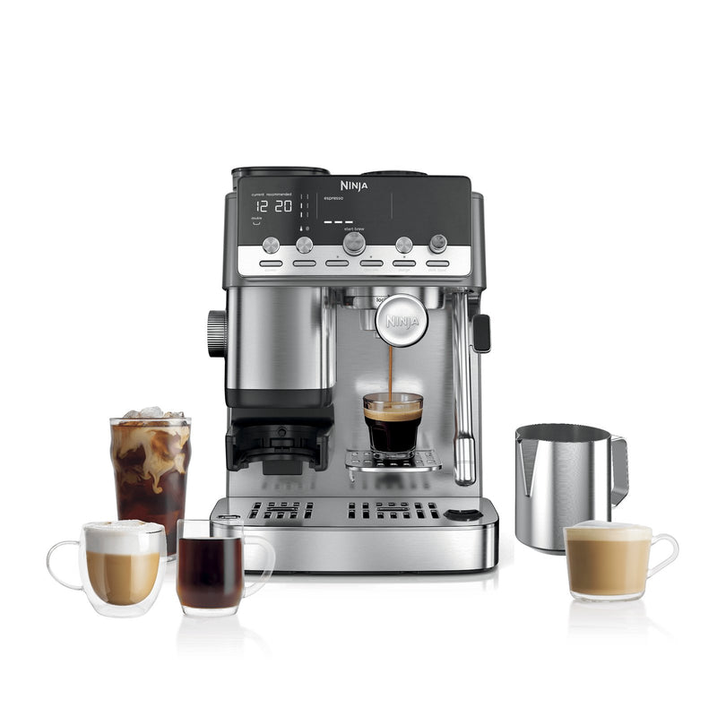 Luxe Café Mini Plus Espresso Coffee Machine - Silver | ES352UK