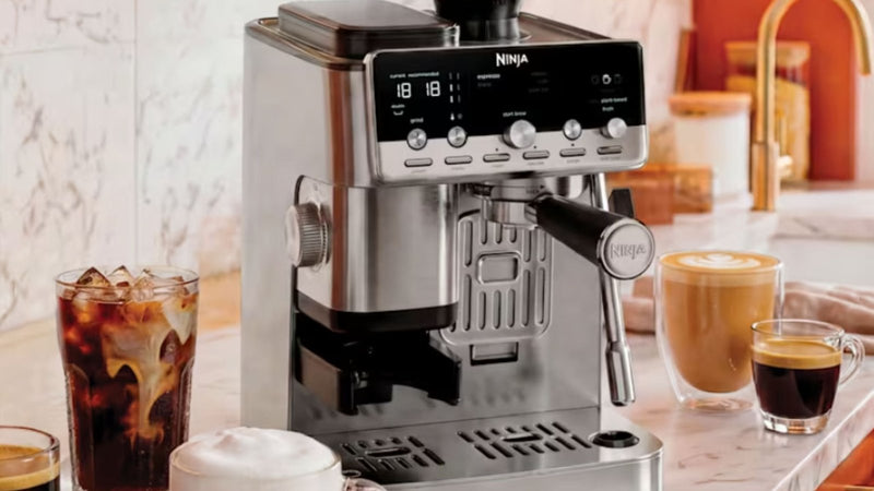 Luxe Café Mini Plus Espresso Coffee Machine - Silver | ES352UK