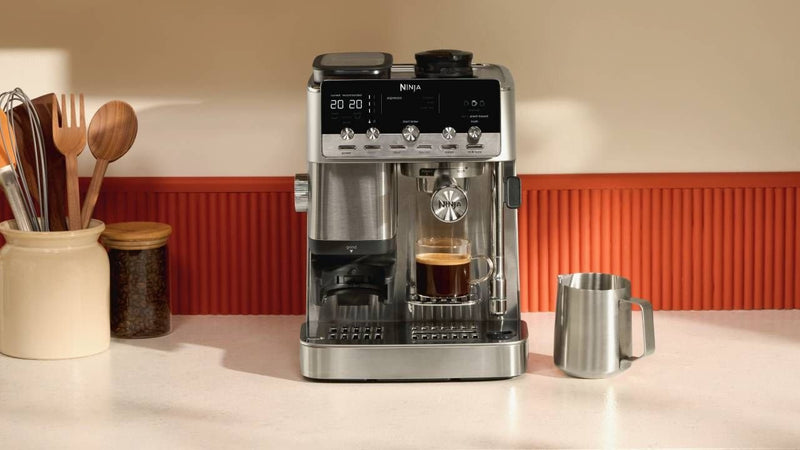 Luxe Café Mini Plus Espresso Coffee Machine - Silver | ES352UK