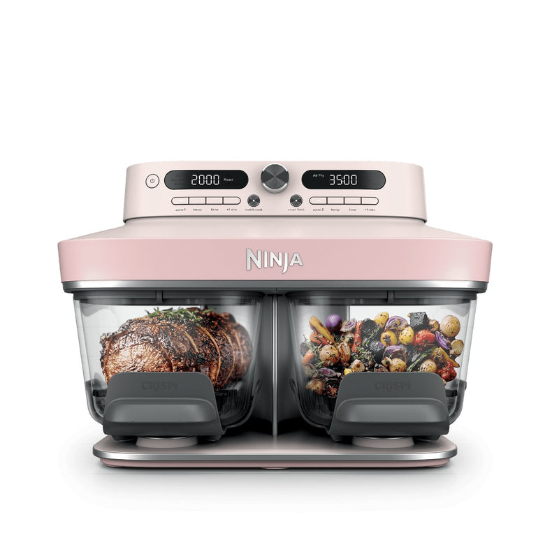 Ninja Crispi Dual Zone Glass Air Fryer - Rose Quartz | DD102UKPK1