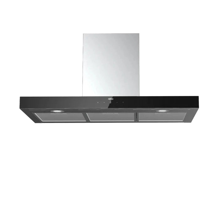 Belling 90cm Linear Chimney Cooker Hood - Stainless Steel & Black | LIN900STA