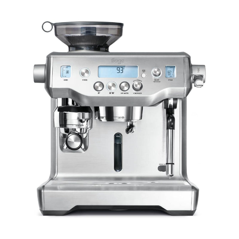SAGE ORACLE BEAN TO CUP COFFEE MACHINE-BRUSHED STAINLESS STEEL. AUTO GRINDING DOSING TAMPING & MILK TEXTURING.ESPRESSO and