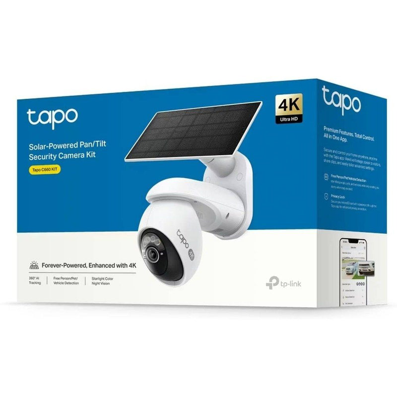 TP Link Tapo 4K Solar Powered Pan & Tilt Home Security Dual Camera Kit | TAPOC660KIT