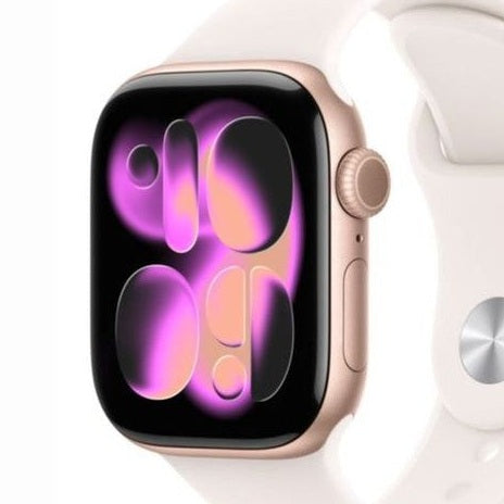 MEU44MP/A APPLE Watch Series 11 - 42 mm Rose Gold Aluminium Case with Light Blush Sport Band, M/L