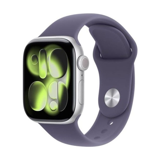APPLE Watch Series 11 - 42 mm Silver Aluminium Case with Purple Fog Sport Band, S/M | MEU64MP/A