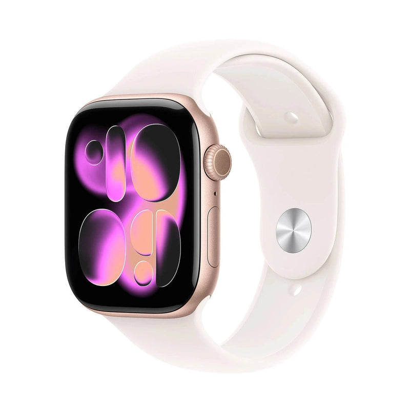 Apple Watch Series 11 | GPS | 46mm | Rose Gold Aluminium | Light Blush Sport Band | S/M MEV64MP/A
