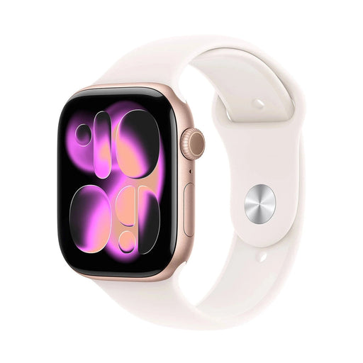 Apple Watch Series 11 | GPS | 46mm | Rose Gold Aluminium | Light Blush Sport Band | S/M MEV64MP/A