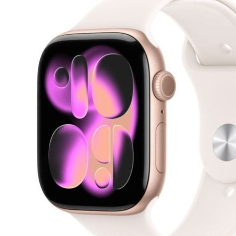 APPLE Watch Series 11 - 46 mm Rose Gold Aluminium Case with Light Blush Sport Band, M/L | MEV74MP/A