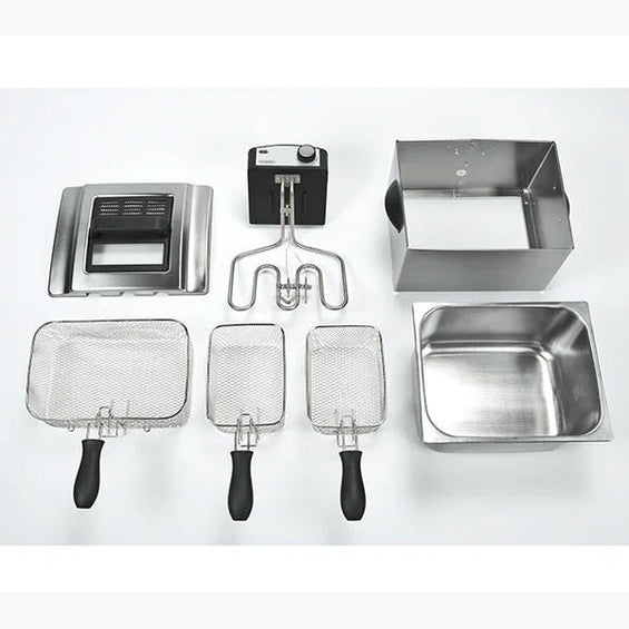 Bourgini 5L Triple Basket Deep Fat Fryer Stainless Steel | 209498