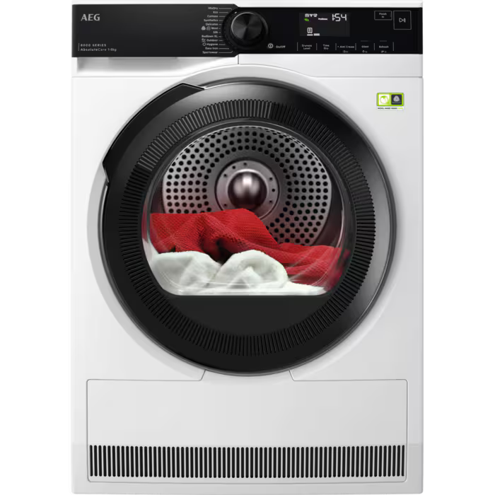 AEG 8KG Freestanding Heat Pump Tumble Dryer - White | TR848A4B2