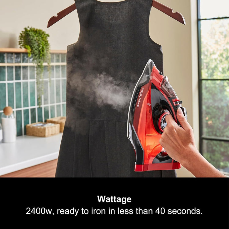 Morphy Richards 2400W Easy Charge Cordless Iron - Red | 303250