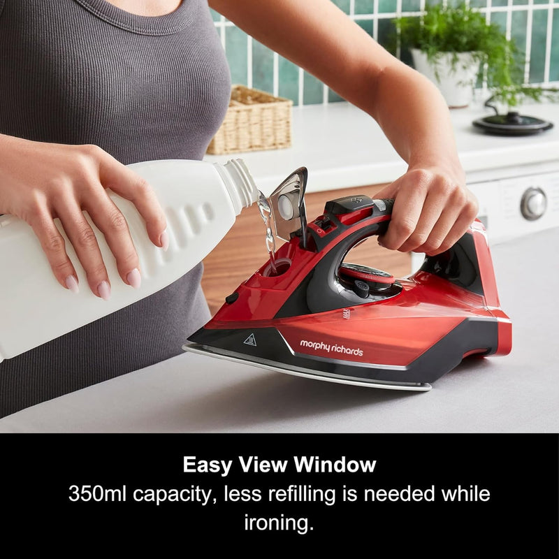 Morphy Richards 2400W Easy Charge Cordless Iron - Red | 303250