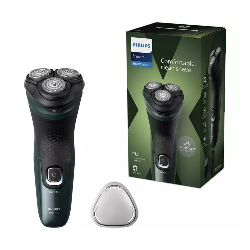 Philips 3000X Series Wet & Dry Electric Shaver - Dark Forest Green | X3052/00| 36649