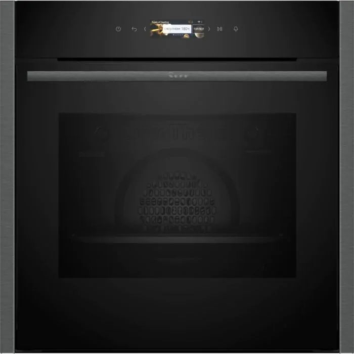 Neff B24CR71G0B Built-In Single Pyrolytic Oven - Black with Graphite-Grey Trim