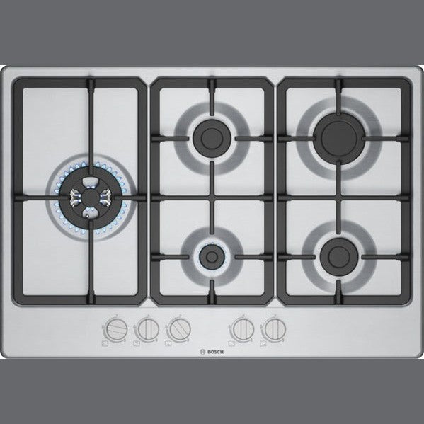 Bosch 75cm Series 4 Gas Hob - Stainless Steel | PGM7B5K90