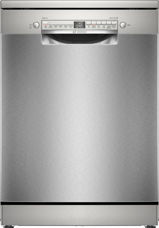 Bosch Series 2 60cm Freestanding Dishwasher - Brushed Steel | SMS2HVI06G