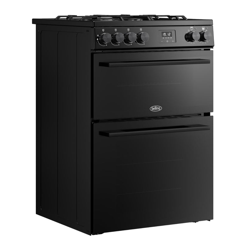 Belling 60cm Black Ceramic Double Oven Cooker - BFSE61DOBK
