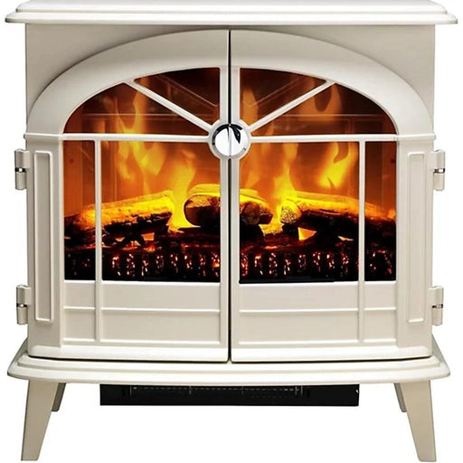 Dimplex Fullerton Optiflame Electric Stove, Large Light Grey Free standing Electric Fireplace with LED Flame Effect, 2 kW Adjustab