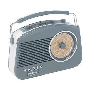 Steepletone Portable Retro Radio Grey BRIGHTONGYBT