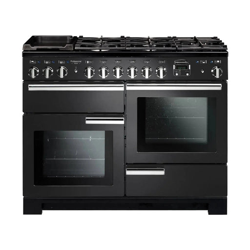 Rangemaster PDL110DFFCB/C Professional Deluxe 110cm Dual Fuel Range Cooker Charcoal Black