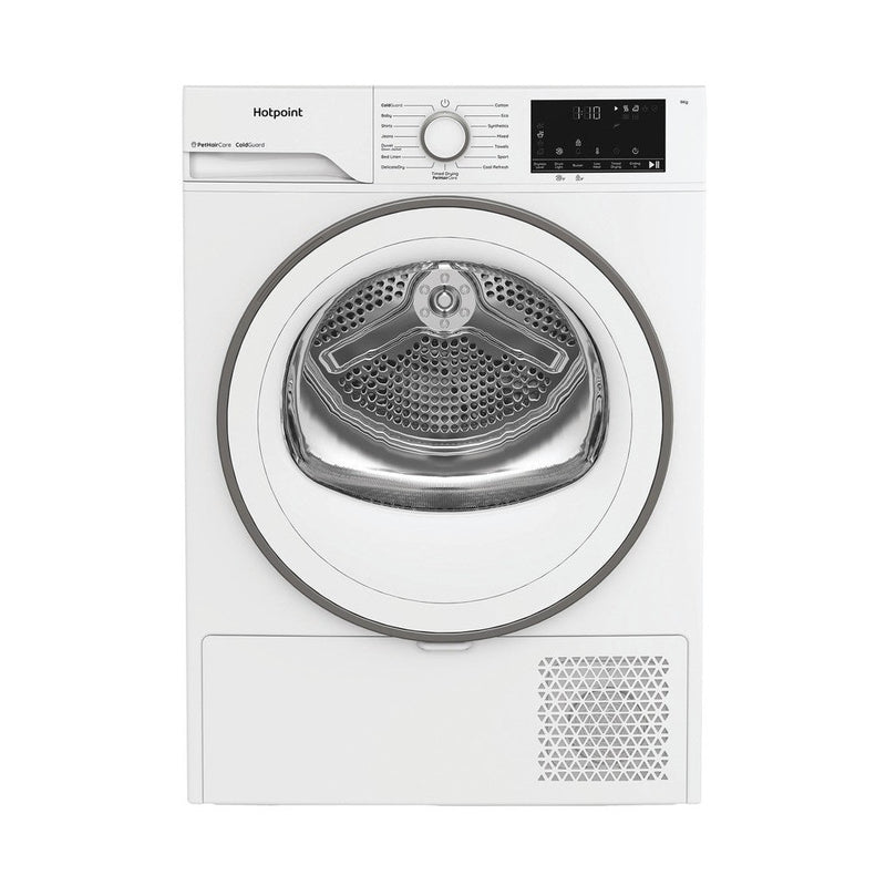 Hotpoint heat pump tumble dryer: freestanding, 9,0kg
