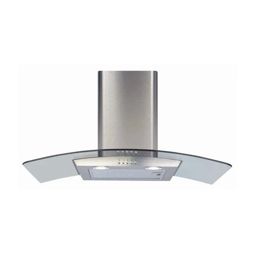 CDA ECP82SS 80cm Stainless Steel Curved Glass Chimney Cooker Hood Extractor Fan