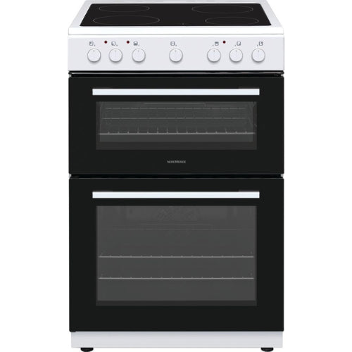 NordMende 60cm Freestanding Twin Cavity Cooker With Ceramic Top - White | CTEC63WH