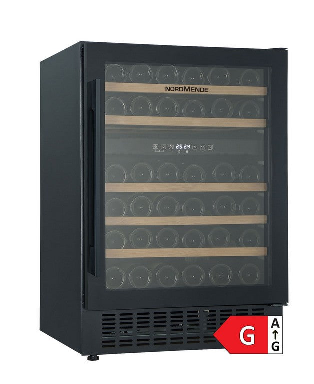 NordMende 60cm Freestanding 46 Bottle Dual Zone Wine Cooler - Black | WC46BL