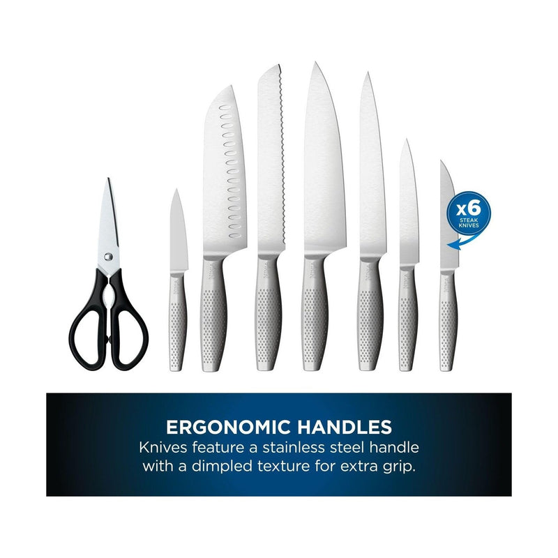 Ninja StaySharp 14-Piece Stainless Steel Knife Set Block with Built-In Sharpener | K62014EUUK