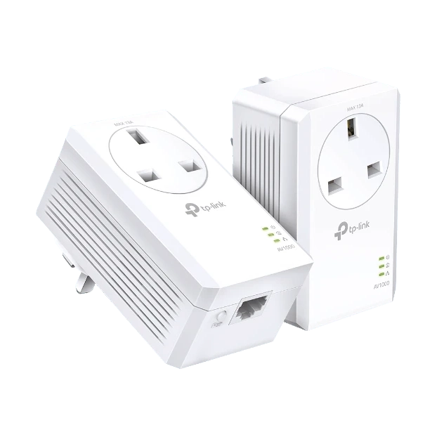 TP-Link AV1000 Gigabit Passthrough Powerline Starter Kit | PA7017P KIT