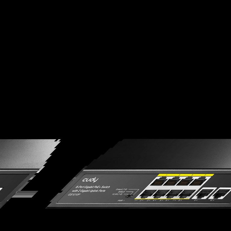 Cudy 8-Port Gigabit PoE+ Switch with 2 Gigabit Uplink Ports | GS1010P