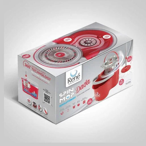 Rene Dada Spin Mop Cleaning System - Red | MOPDADA