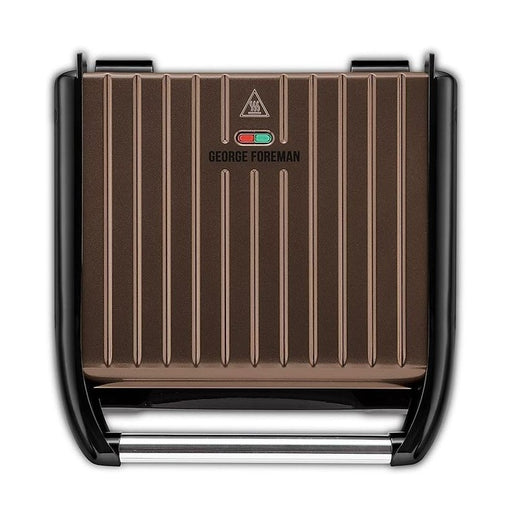 George Foreman Large Steel Grill, Hot Plate & Sandwich Maker Non-Stick - Dark Bronze - 25053