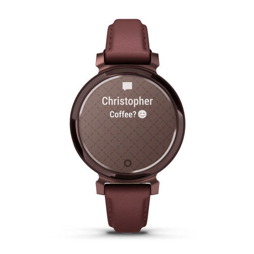 Garmin Lily 2 Classic Smartwatch - Bronze/Mulberry Leather Band | 49-GAR-010-02839-03