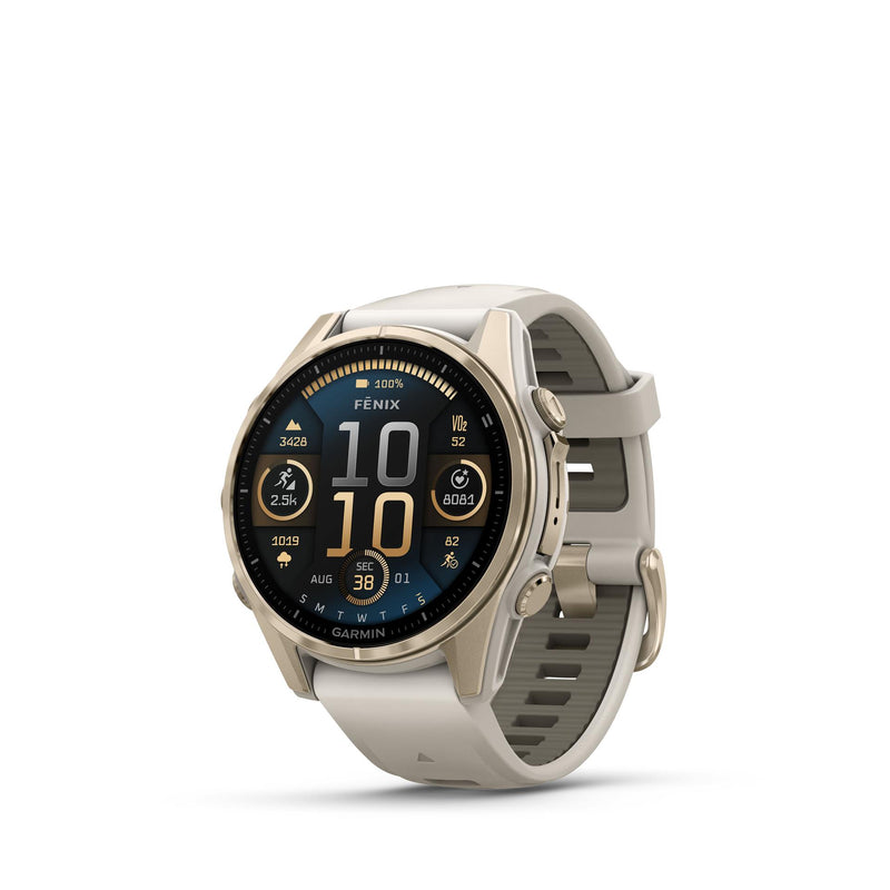 Garmin Fenix 8 43mm Amoled Sapphire Smartwatch - Soft Gold/Fog Grey | 49-GAR-010-02903-11
