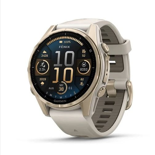 Garmin Fenix 8 43mm Amoled Sapphire Smartwatch - Soft Gold/Fog Grey | 49-GAR-010-02903-40