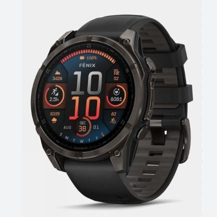 Garmin Fenix 8 47mm Amoled Sapphire Smartwatch - Carbon Grey/Black | 49-GAR-010-02904-21