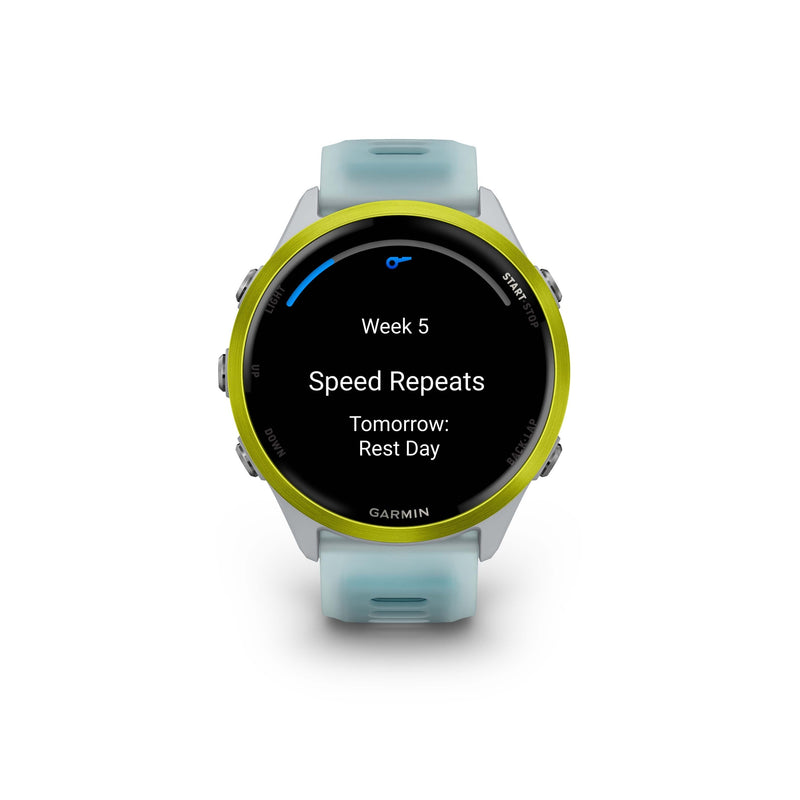 Garmin Forerunner 570 47mm Smartwatch - Whitestone/Amp Yellow | 49-GAR-010-02971-01