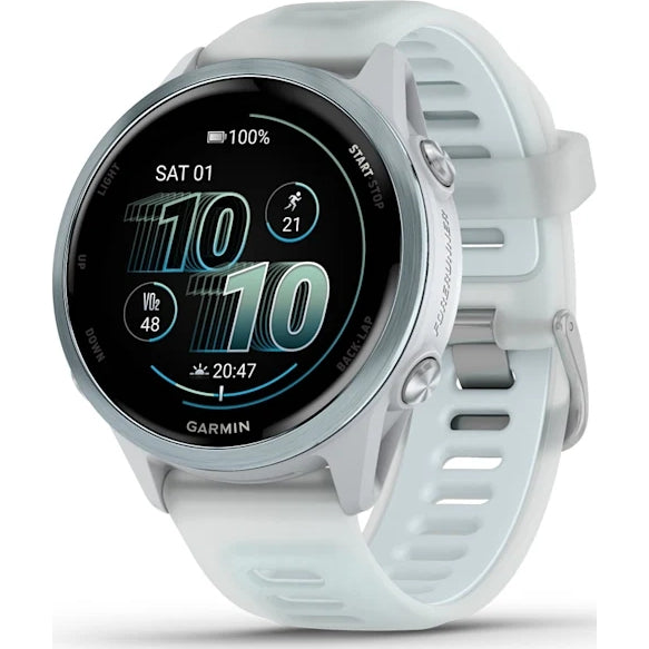 Garmin Forerunner 570 42mm Smartwatch - Whitestone/Cloud Blue | 49-GAR-010-02970-01