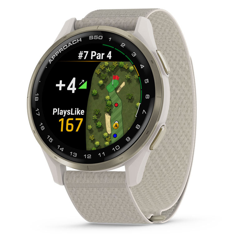 Garmin Approach S50 Smartwatch - Cream Gold | 49-GAR-010-03010-01