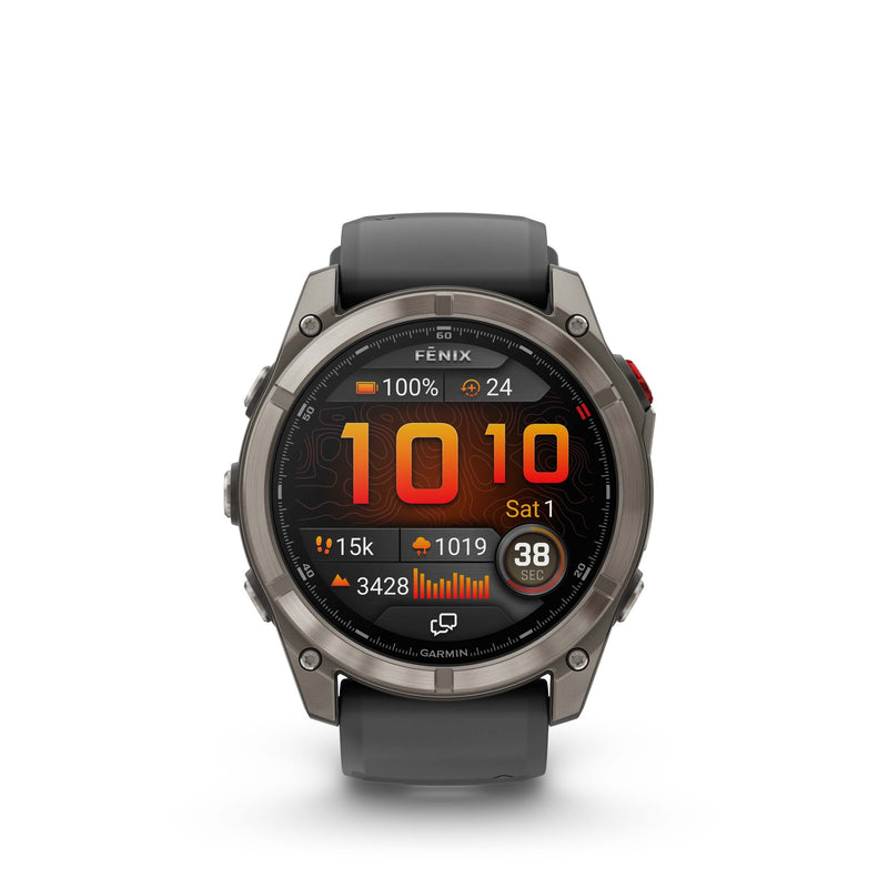 Garmin Fenix 8 Pro 47mm Amoled Smartwatch - Titanium/Graphite/Black | 49-GAR-010-03198-11