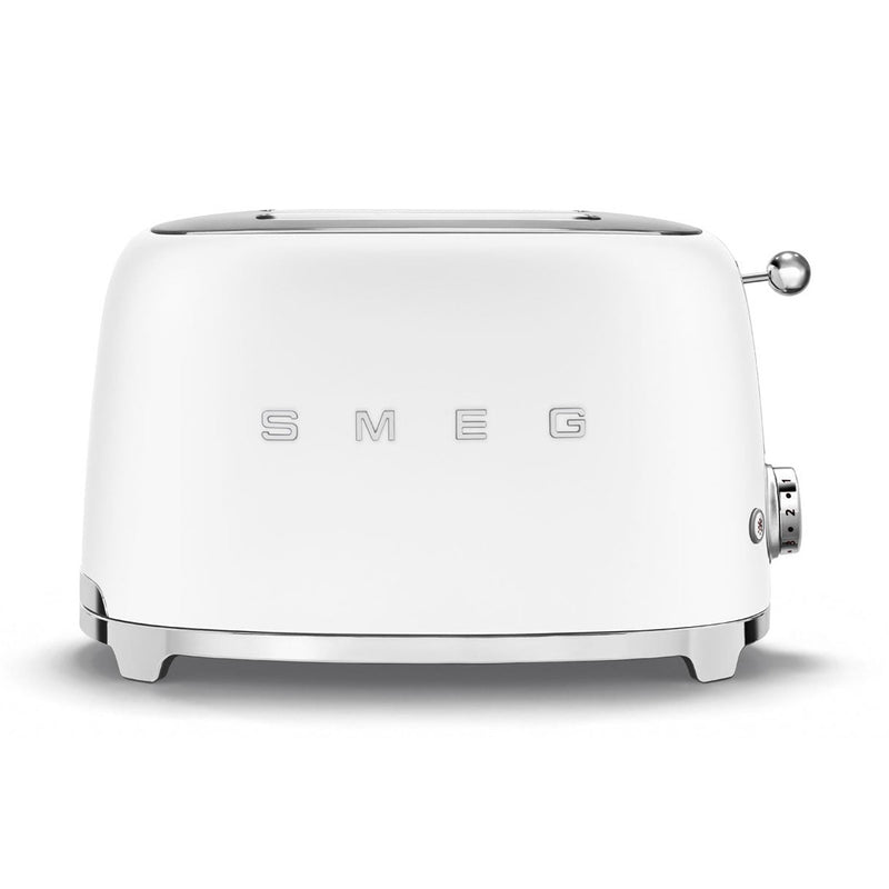 Smeg 50s Style Two Slice Toaster Matt White | TSF01WHMUK