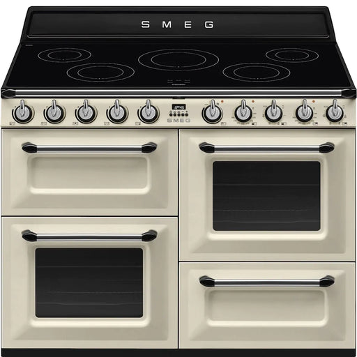 Smeg TR4110IP2 110cm Victoria Traditional 4 Cavity Electric Induction Range Cooker - Cream