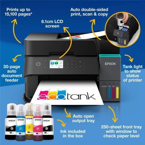 Epson Ecotank With Duplex Print/Scan & Copy Inkjet Printer - Black | ET-3950